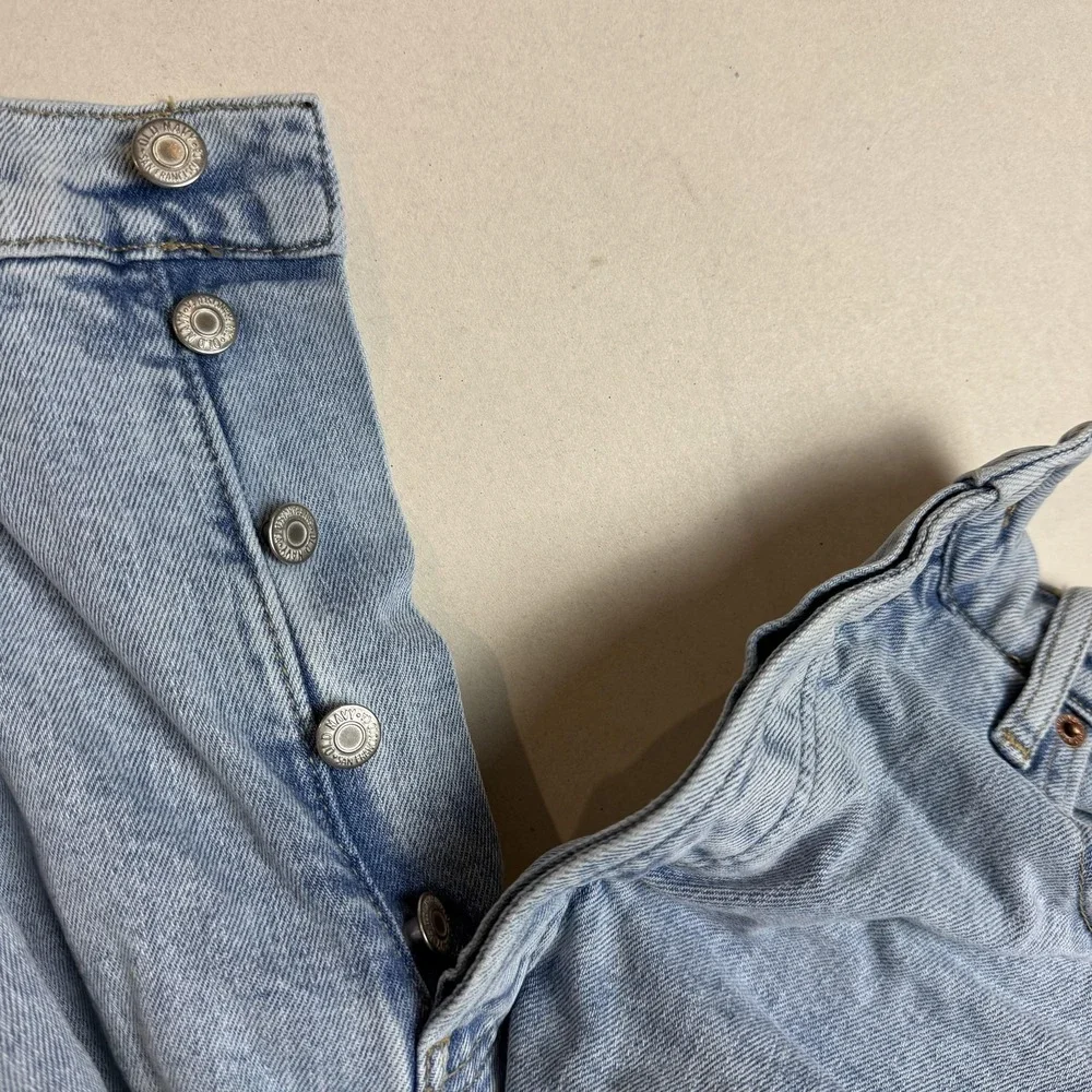Old Navy Sky-Hi Straight Jeans Womens 16 Blue Light Wash High Rise Stretch Denim